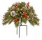 Frosted Berry Artificial Christmas Urn Filler 18' Pre-lit with Cones, Red Berries, Tripod Stake, and Warm White LED Lights